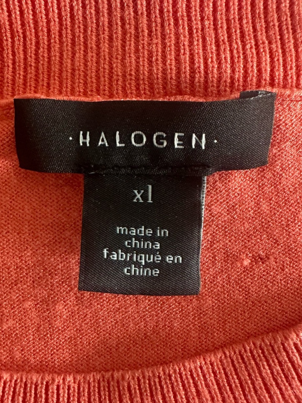 Halogen | Coral Ruffle Sleeve Knit Top | XL | Lightweight Feminine - Picture 5 of 6